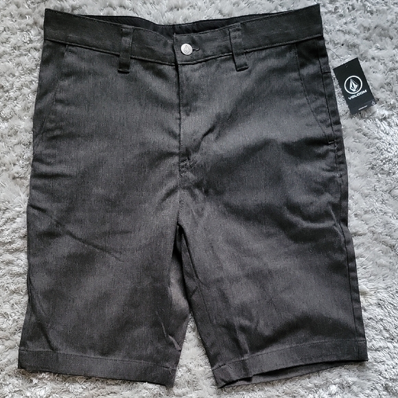 Volcom Other - Volcom Black Flat Front Chino Shorts